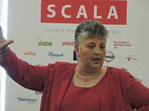 Carol Ptak in full flow at SCALA's Demand Driven meeting